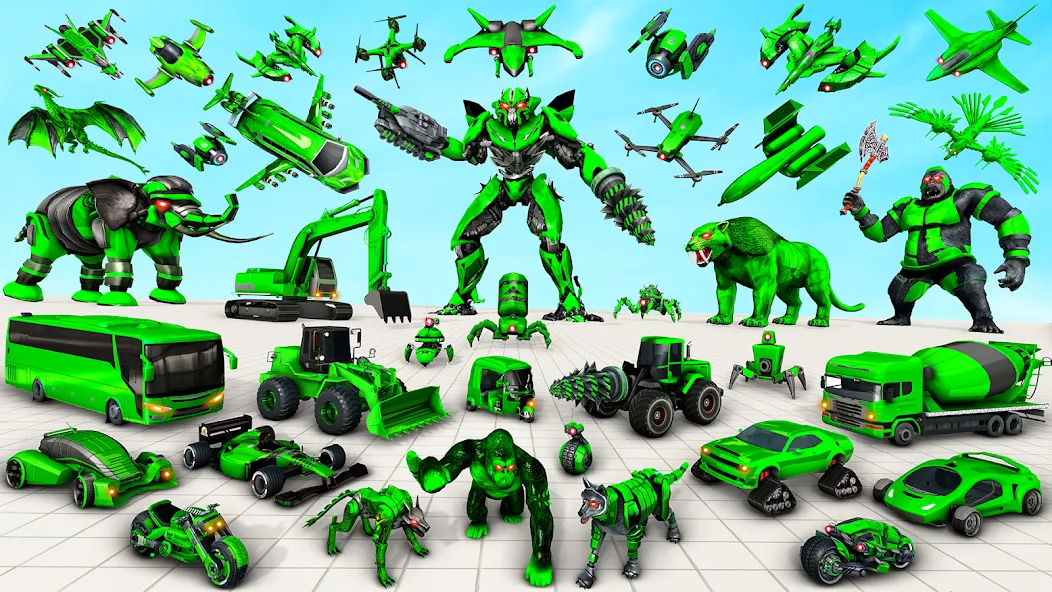 Multi Animal Robot Car Games (Мульти Анимал Робот Кар Игры)  [МОД Все открыто] Screenshot 2