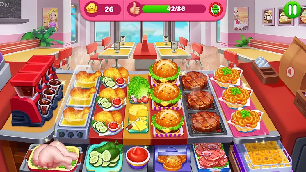 Crazy Cooking Diner: Chef Game (Крейзи кукинг дайнер)  [МОД Меню] Screenshot 1