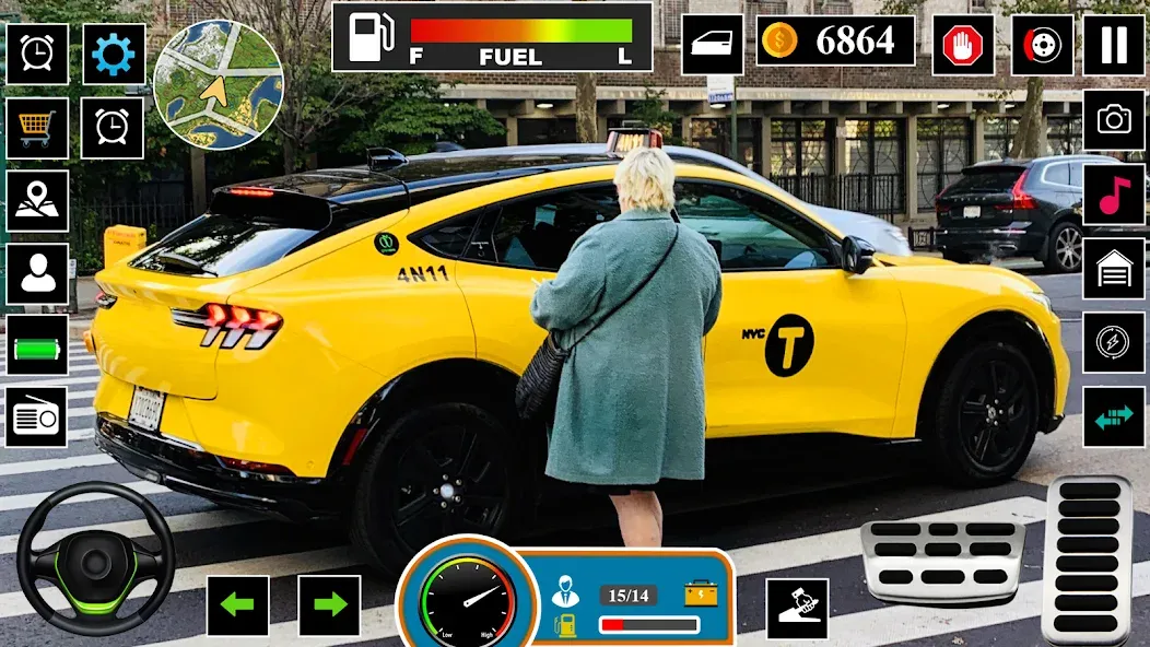 US Taxi Game 2023-Taxi Driver  [МОД Меню] Screenshot 4