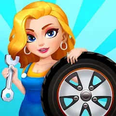 Скачать взломанную Car Fix Inc - Mechanic Garage (Кар Фикс Инк)  [МОД Много денег] - полная версия apk на Андроид