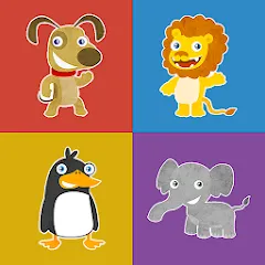 Взломанная Animals memory game for kids  [МОД Бесконечные монеты] - последняя версия apk на Андроид