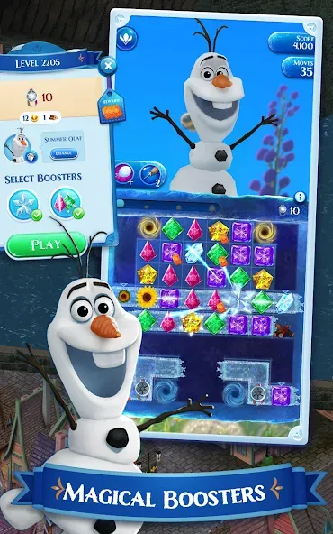 Disney Frozen Free Fall Games  [МОД Много денег] Screenshot 5