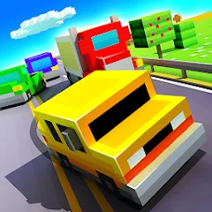 Скачать взлом Blocky Highway: Traffic Racing (Блоки Хайвей)  [МОД Много денег] - полная версия apk на Андроид