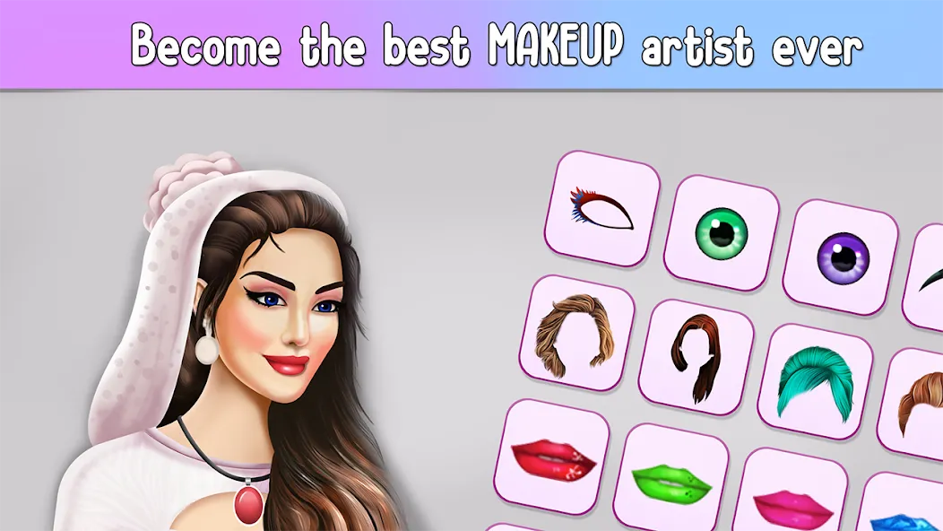 Fashion Stylist Makeup Dressup  [МОД Бесконечные монеты] Screenshot 3