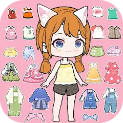 Взлом YOYO Doll Anime Dress Up Game (ЙОЙО)  [МОД Mega Pack] - полная версия apk на Андроид