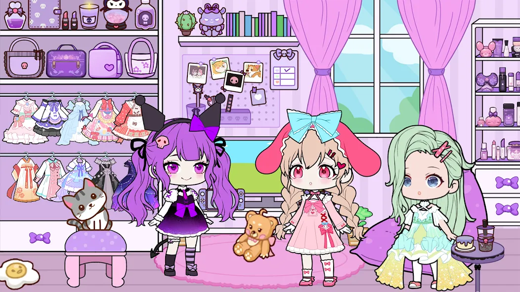 YOYO Doll School life Dress up (ЙОЙО Лайф ворлд)  [МОД Unlimited Money] Screenshot 4