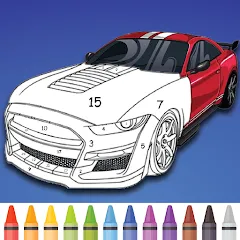 Взломанная Cars Color By Number (Цветные машины по номерам)  [МОД Бесконечные монеты] - полная версия apk на Андроид