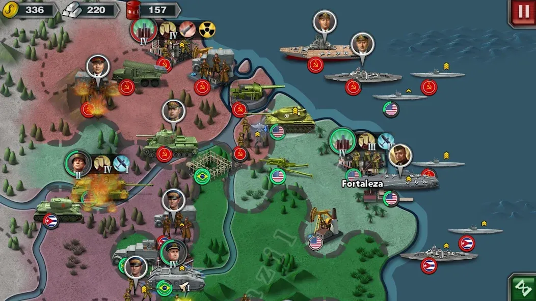 World Conqueror 3-WW2 Strategy (Ворлд Конкерор 3)  [МОД Бесконечные деньги] Screenshot 1