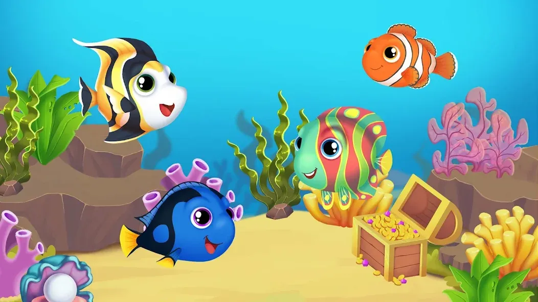 Baby Aquarium - Fish game  [МОД Unlimited Money] Screenshot 1