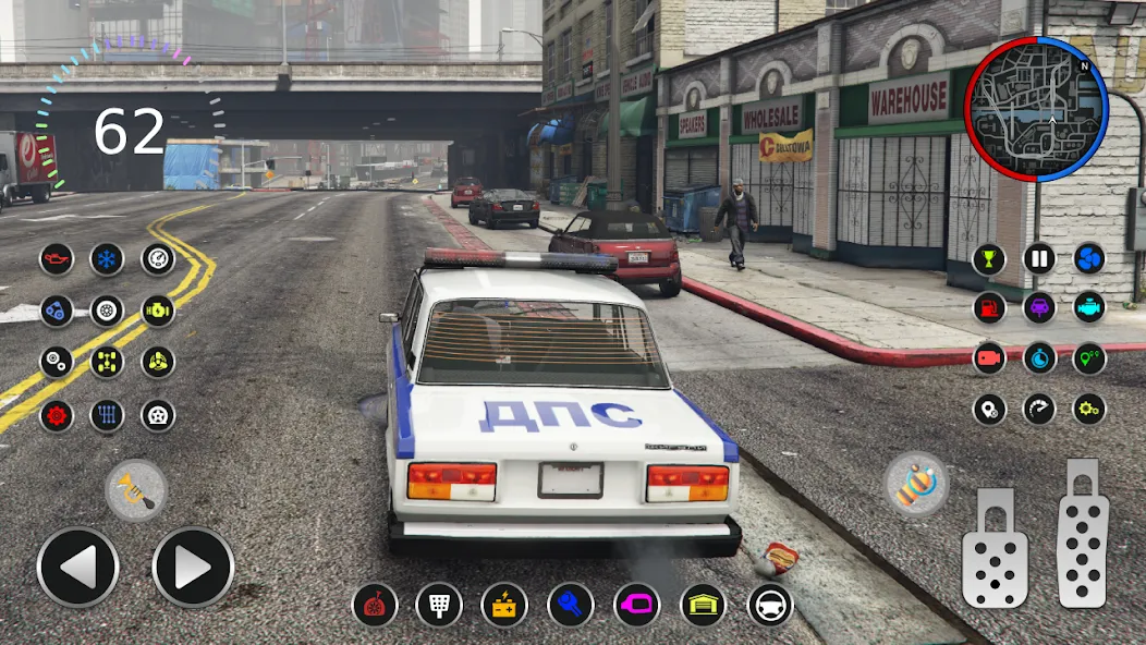 Police Car Riders: VAZ 2107  [МОД Много монет] Screenshot 3