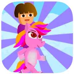 Скачать взломанную Dora Riding Pony Escape Jungle (Дора на Пони Едет из Джунглей)  [МОД Unlimited Money] - полная версия apk на Андроид