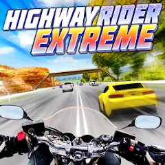 Скачать взломанную Highway Rider Extreme - 3D Mot (Хайвей Райдер Экстрим)  [МОД Unlimited Money] - последняя версия apk на Андроид