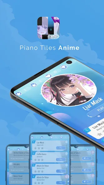 Piano Anime Tiles Music (Пиано Аниме Плитки Музыка)  [МОД Много денег] Screenshot 1