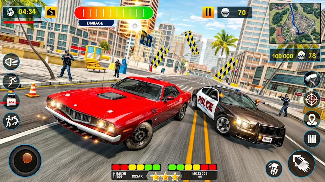 US Police Shooting Crime City  [МОД Бесконечные монеты] Screenshot 4