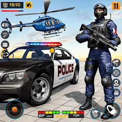 Скачать взлом US Police Shooting Crime City  [МОД Бесконечные монеты] - полная версия apk на Андроид