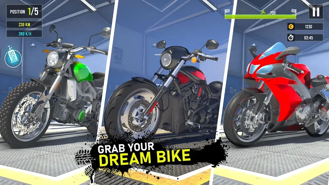 Moto Traffic Bike Race Game 3d (Мото Трафик Байк Рейс Гейм 3д)  [МОД Бесконечные деньги] Screenshot 2