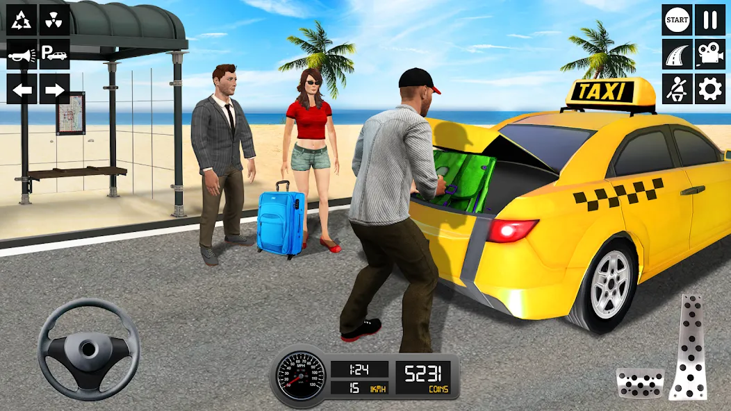 Taxi Simulator 3d Taxi Sim  [МОД Бесконечные деньги] Screenshot 1