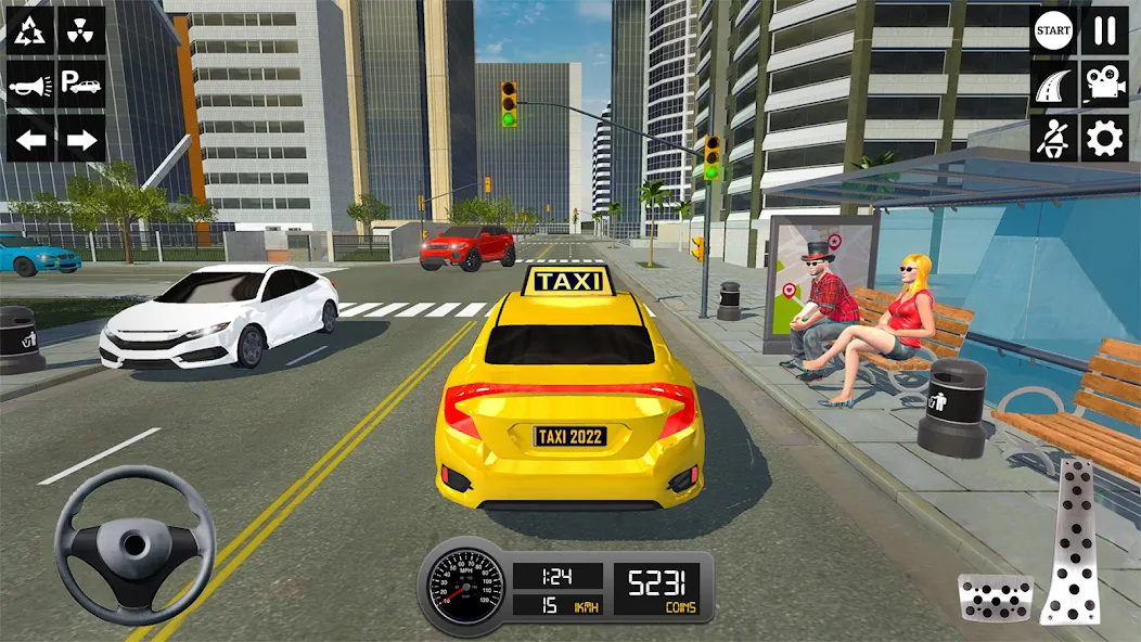 Taxi Simulator 3d Taxi Sim  [МОД Бесконечные деньги] Screenshot 2