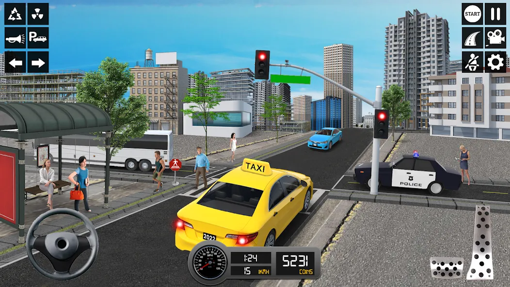 Taxi Simulator 3d Taxi Sim  [МОД Бесконечные деньги] Screenshot 3