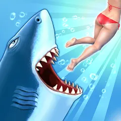 Взломанная Hungry Shark Evolution (Хангри Шарк Эволюшн)  [МОД Бесконечные деньги] - полная версия apk на Андроид