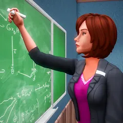 Скачать взломанную High School Teacher Simulator  [МОД Menu] - полная версия apk на Андроид