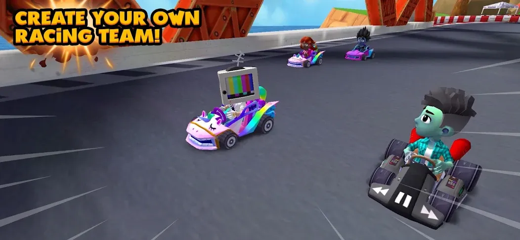 Boom Karts Multiplayer Racing (Бум Картс Мультиплеер Рейсинг)  [МОД Mega Pack] Screenshot 3