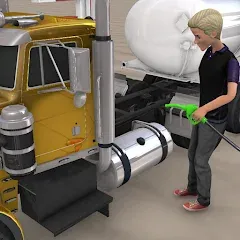 Взломанная Euro Truck Gas Station Games  [МОД Много денег] - полная версия apk на Андроид