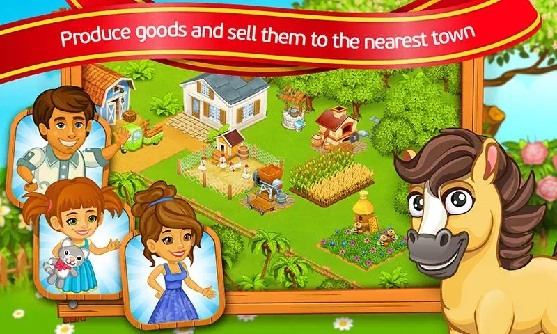 Farm Town: Cartoon Story  [МОД Бесконечные монеты] Screenshot 4