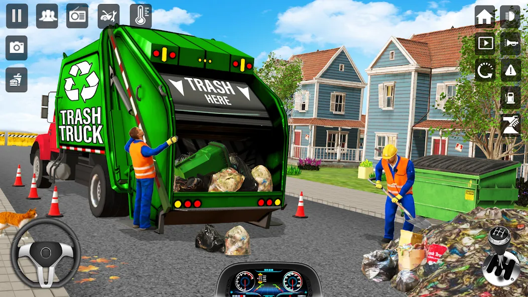 Trash Truck Games Simulator 3D  [МОД Бесконечные деньги] Screenshot 1