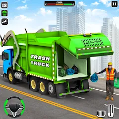 Скачать взломанную Trash Truck Games Simulator 3D  [МОД Бесконечные деньги] - полная версия apk на Андроид