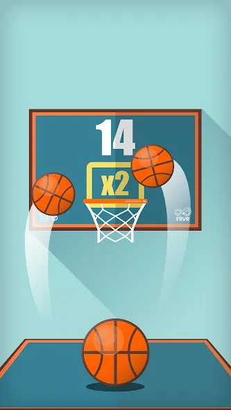 Basketball FRVR - Dunk Shoot (Баскетбол ФРВР)  [МОД Много денег] Screenshot 1