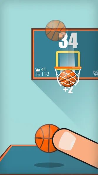 Basketball FRVR - Dunk Shoot (Баскетбол ФРВР)  [МОД Много денег] Screenshot 2