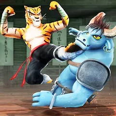 Взломанная Kung Fu Animal: Fighting Games (Кунгфу животное)  [МОД Бесконечные деньги] - стабильная версия apk на Андроид