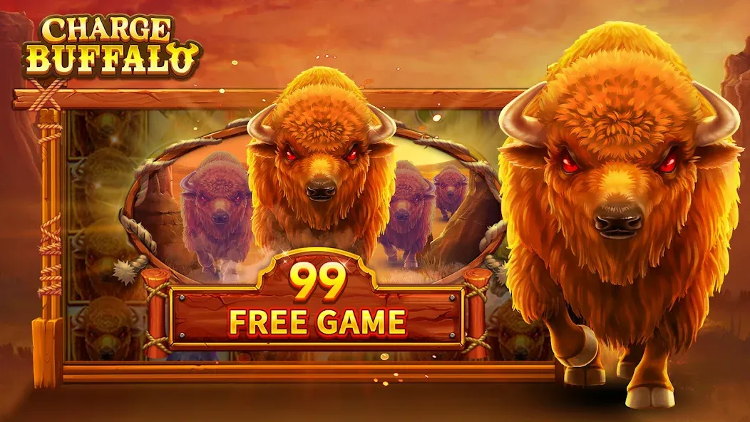 Charge Buffalo Slot-TaDa Games (Чардж Буффало Слот)  [МОД Бесконечные монеты] Screenshot 2