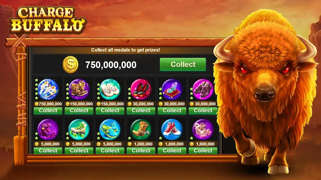 Charge Buffalo Slot-TaDa Games (Чардж Буффало Слот)  [МОД Бесконечные монеты] Screenshot 5