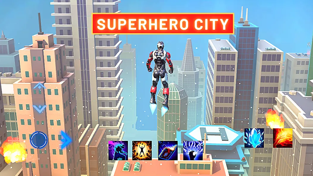 Super hero Flying iron jet man  [МОД Меню] Screenshot 2