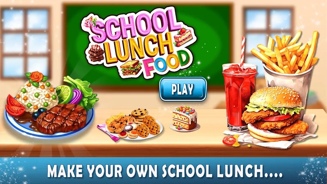 Lunch Box cooking Games 2023 (ШКОЛЬНЫЙ ОБЕД ПРИГОТОВЛЕНИЕ ПИЩИ Создание поваров)  [МОД Меню] Screenshot 1