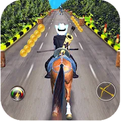 Взломанная Cowboy Horse Run  [МОД Menu] - последняя версия apk на Андроид