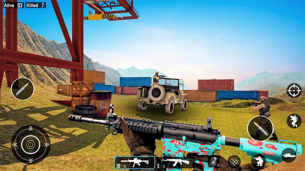 Commando Gun Shooting Games  [МОД Бесконечные монеты] Screenshot 2