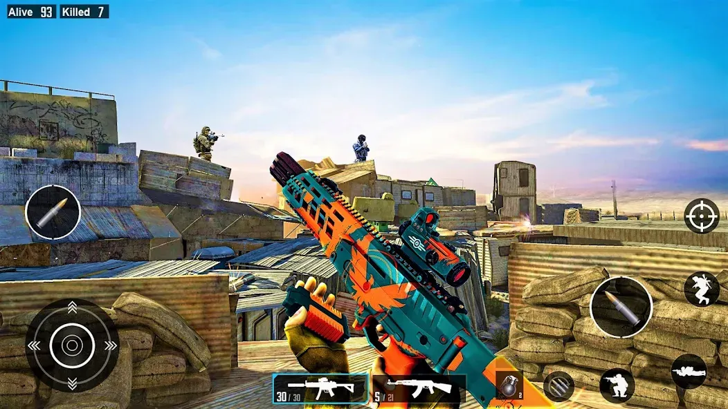 Commando Gun Shooting Games  [МОД Бесконечные монеты] Screenshot 4