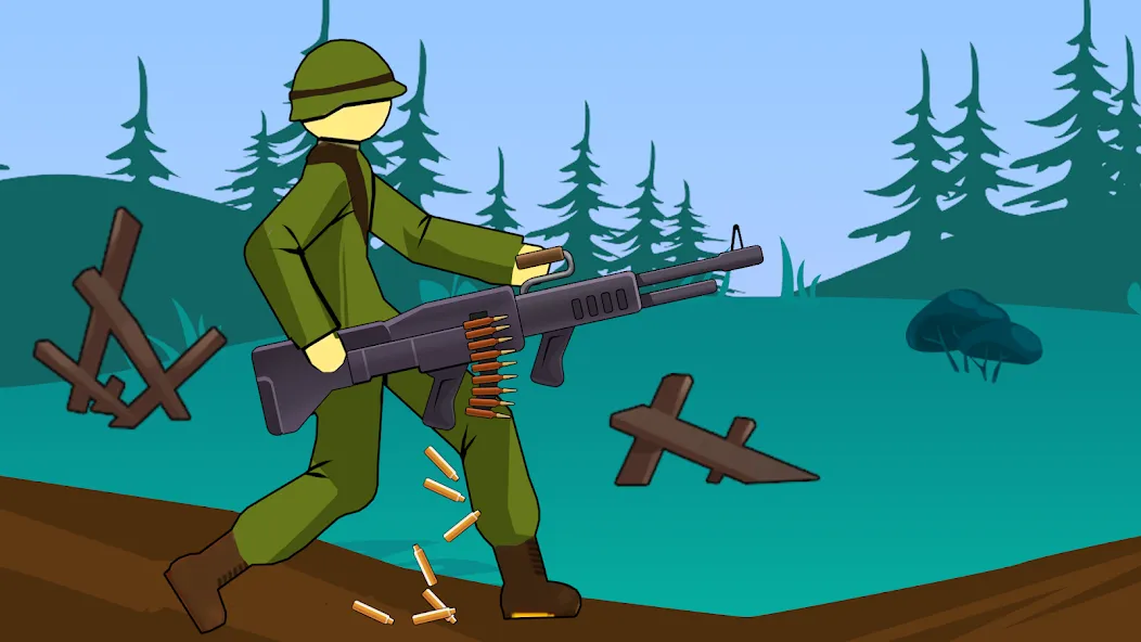 Stickman WW2 (Стикмэн Вторая Мировая война)  [МОД Все открыто] Screenshot 5