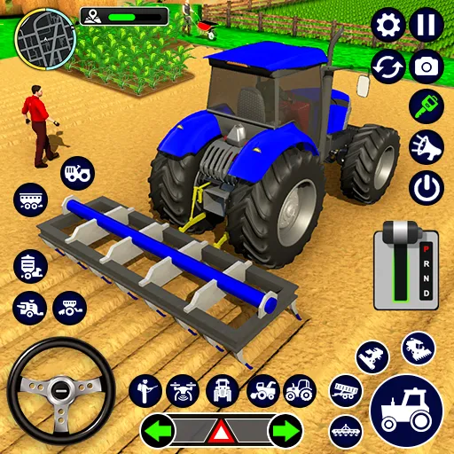 Real Tractor Driving Simulator (Реальный симулятор вождения трактора)  [МОД Unlocked] Screenshot 1