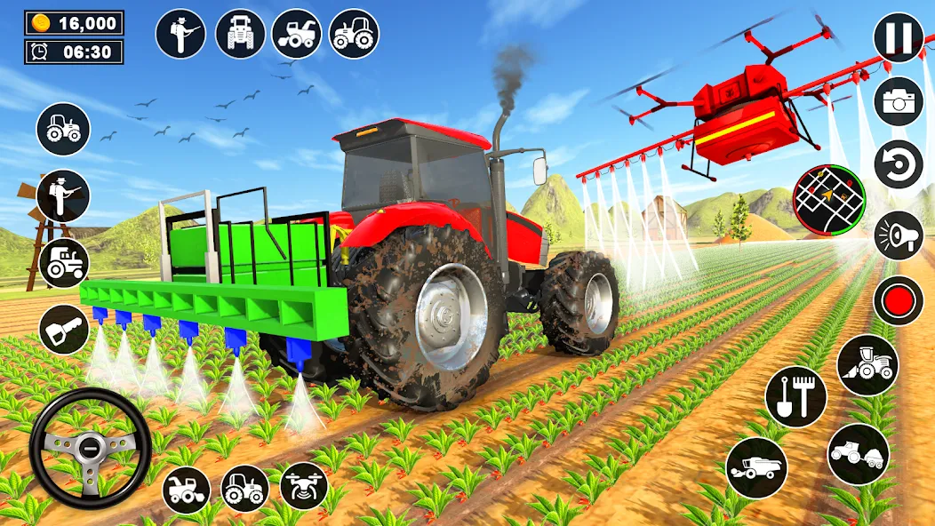 Real Tractor Driving Simulator (Реальный симулятор вождения трактора)  [МОД Unlocked] Screenshot 4