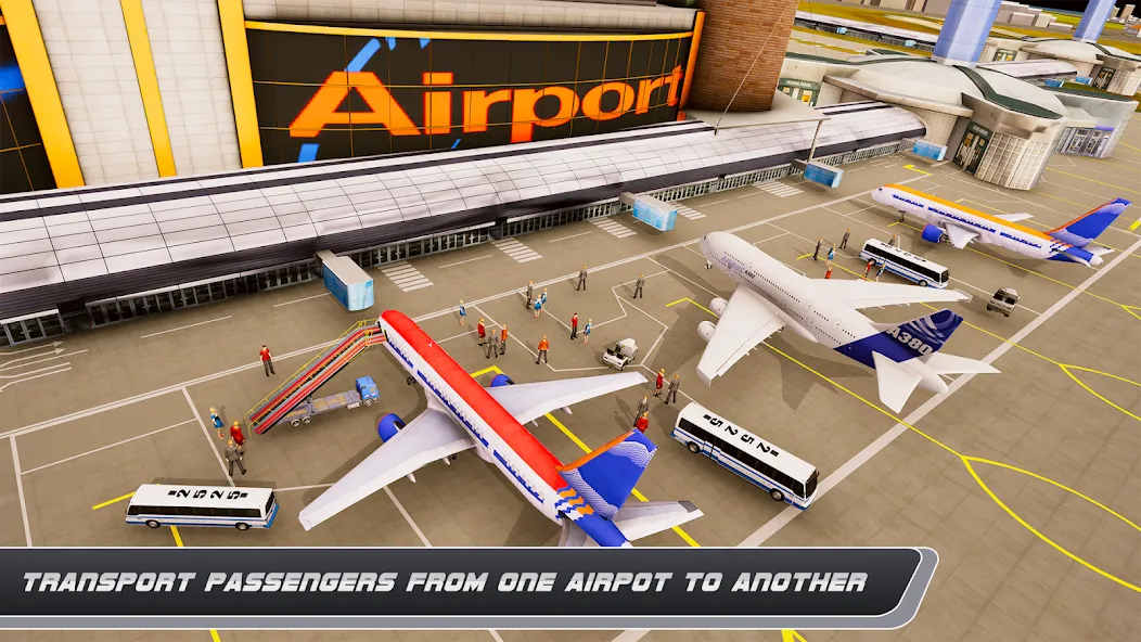 Airplane Simulator Plane Games  [МОД Бесконечные монеты] Screenshot 5