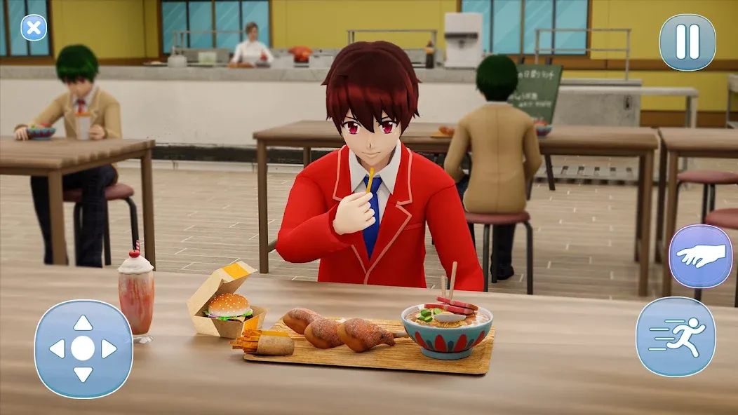 Anime Boy High School Life 3d  [МОД Бесконечные монеты] Screenshot 2