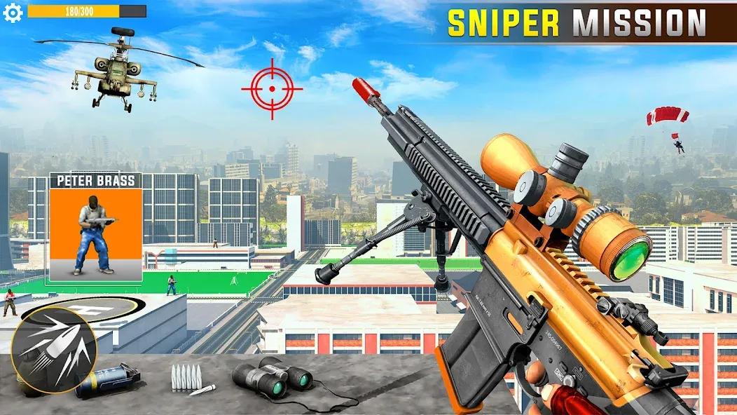 Banduk Game - Sniper Gun Games (Снайперская Война 3D)  [МОД Меню] Screenshot 2