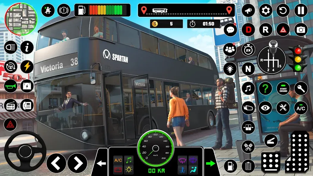 Bus Simulator : 3D Bus Games (Бас Драйвинг Симулятор ПВП Игра)  [МОД Бесконечные монеты] Screenshot 5