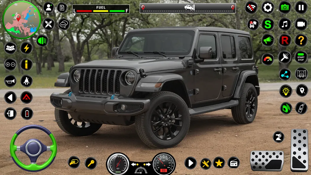 Jeep Driving Simulator offRoad (Джип Драйвинг Симулятор вне дороги)  [МОД Много монет] Screenshot 4