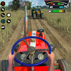 Скачать взломанную Farming Tractor Game Simulator (Фарминг Трактор Игра Симулятор)  [МОД Меню] - полная версия apk на Андроид