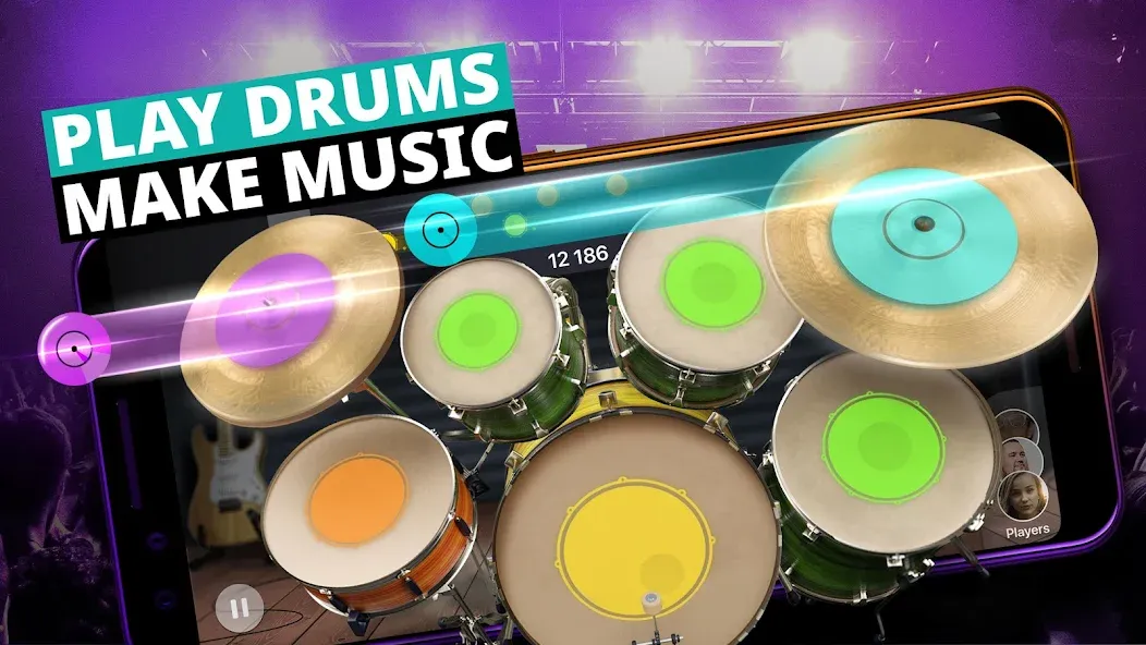 Drum Kit Music Games Simulator  [МОД Mega Pack] Screenshot 1